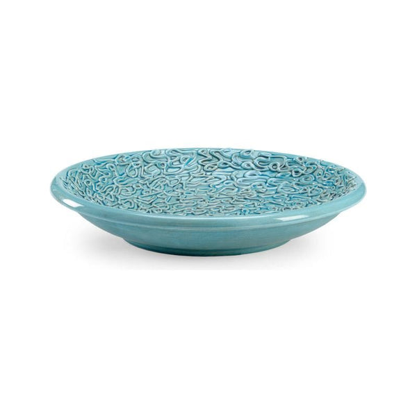Normandy Turquoised Glazed Ceramic Bowl - LOOMLAN - Chelsea House - Boxes & Bowls