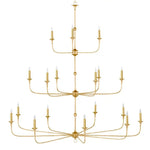 Nottaway Gold Wrought Iron Chandelier - LOOMLAN - Currey & Co - Chandeliers