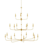 Nottaway Gold Wrought Iron Chandelier - LOOMLAN - Currey & Co - Chandeliers