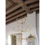 Nottaway Gold Wrought Iron Chandelier - LOOMLAN - Currey & Co - Chandeliers