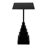 Nova Sigar Steel Black Rectangular Side Table - LOOMLAN - Noir - Side Tables