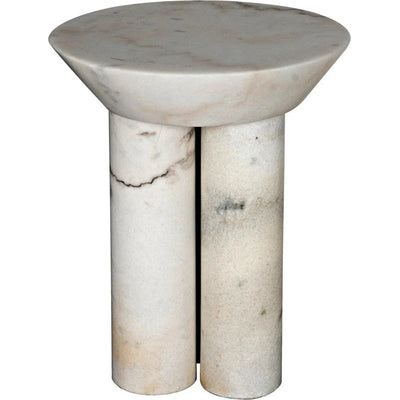 Nox Marble Round Side Table - LOOMLAN - Noir - Side Tables