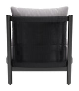 Horizon Aluminum Gray Armless Accent Chair