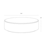 Oberon Wooden Travertine Round Coffee Table - LOOMLAN - SUNPAN - Coffee Tables