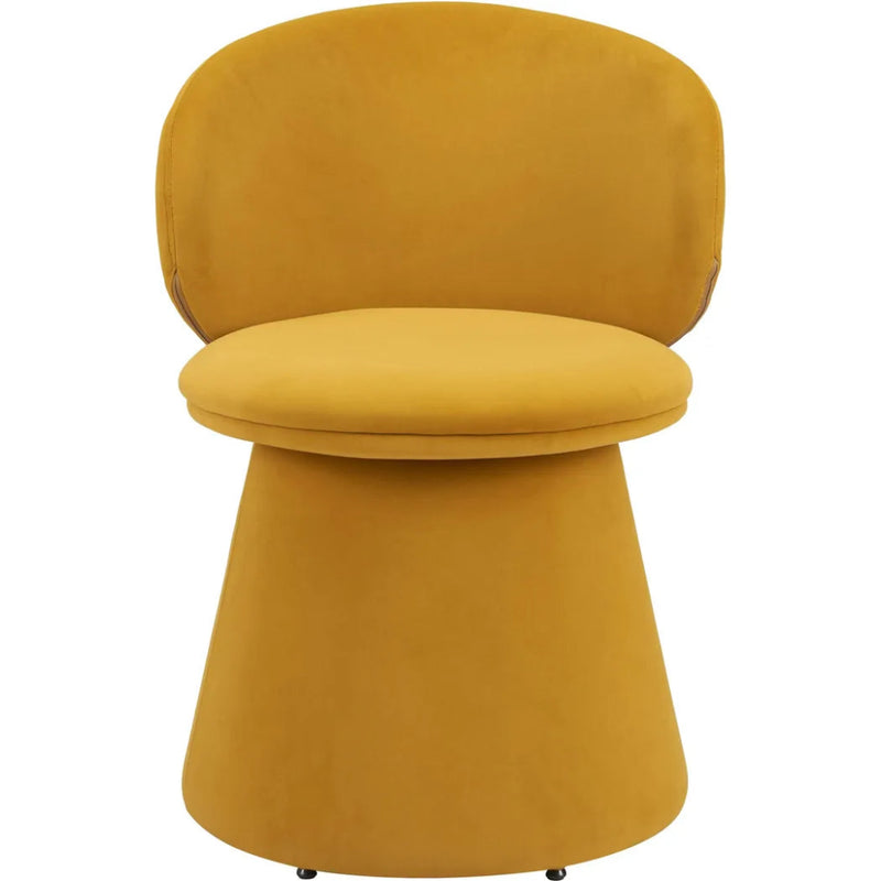 Oblic Orange Swivel Armless Dining Chair - LOOMLAN - Zuo Modern - Dining Chairs