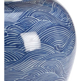 Ocean Ginger Wave Pattern Jar - LOOMLAN - Chelsea House - Vases & Jars