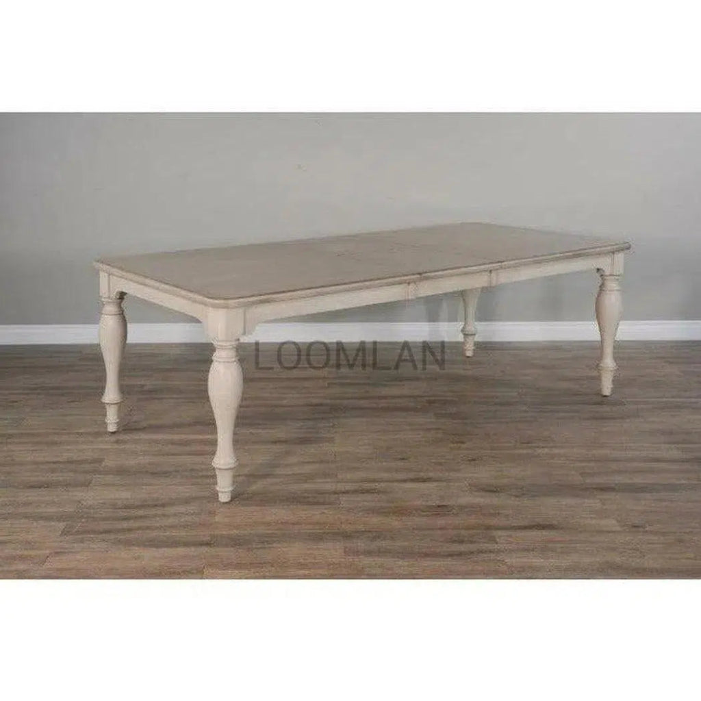 Off White Extendable Dining Table - LOOMLAN - Sunny D - Dining Tables