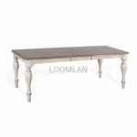 Off White Extendable Dining Table - LOOMLAN - Sunny D - Dining Tables