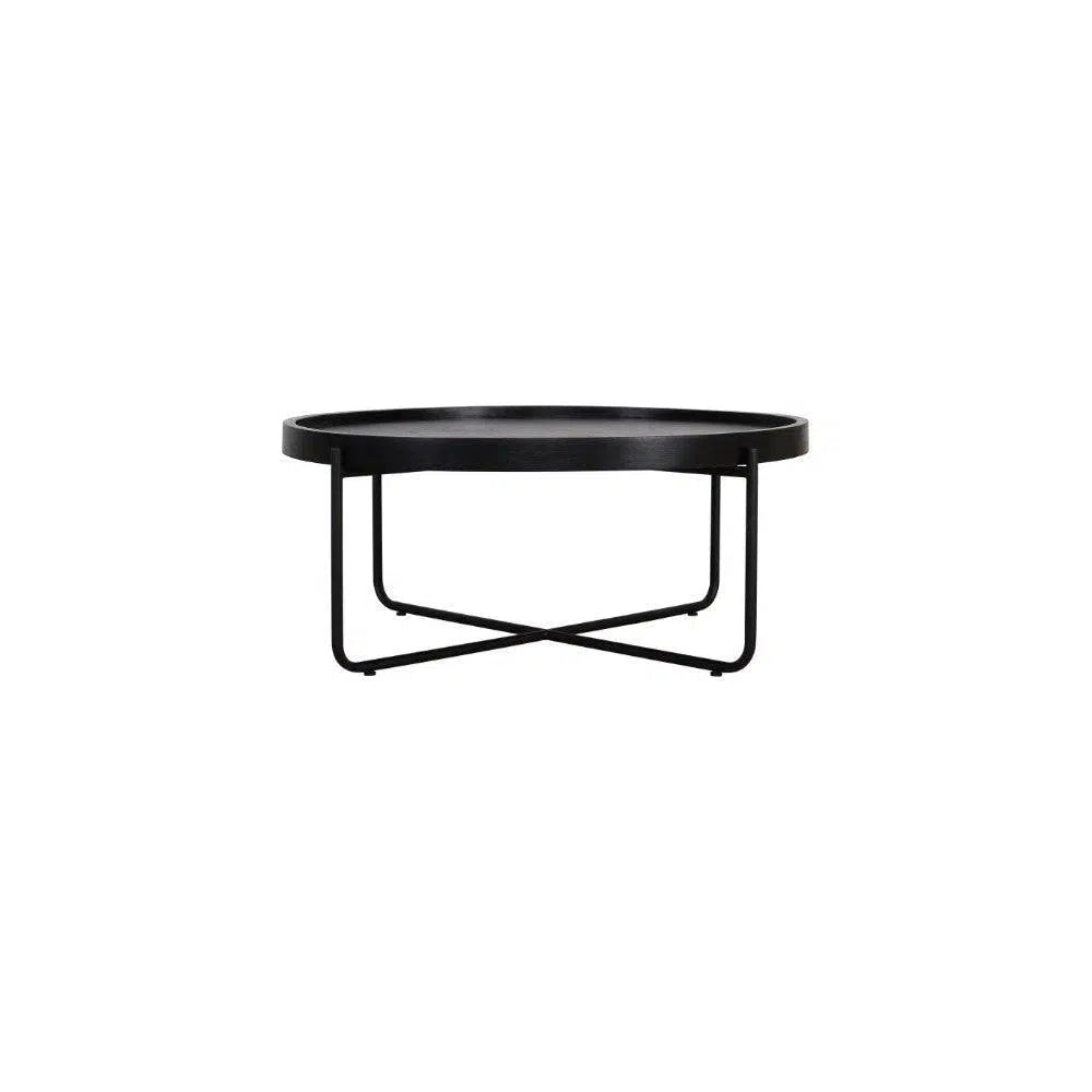 Oliver Round Coffee Table Black - LOOMLAN - Artesia - Coffee Tables