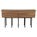 Oliver Steel Base Wooden Console Table - LOOMLAN - Console Tables