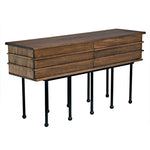 Oliver Steel Base Wooden Console Table - LOOMLAN - Console Tables