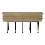 Oliver Steel Base Wooden Console Table - LOOMLAN - Console Tables