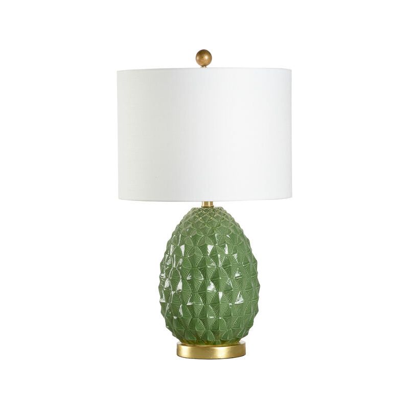 Olivia Ceramic Made With Gold Base Table Lamp - LOOMLAN - Wildwood - Table Lamps