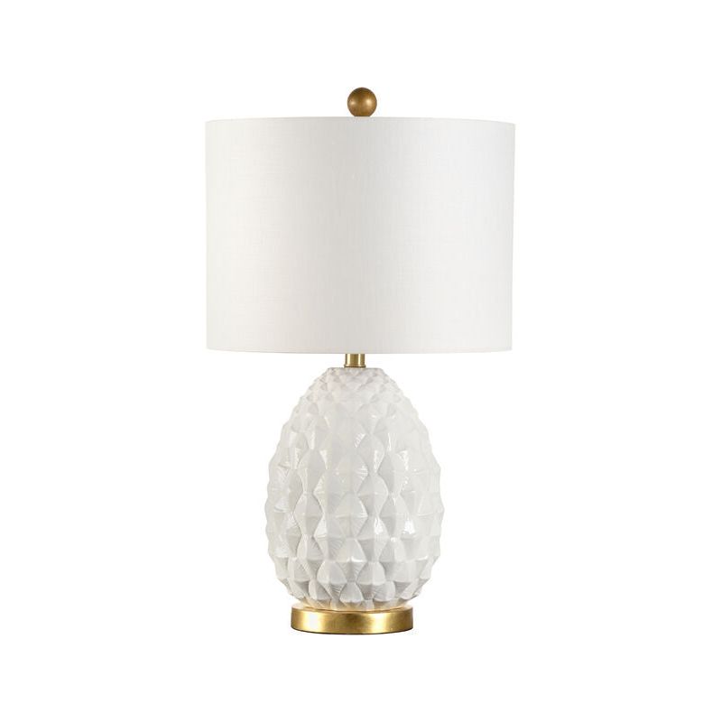 Olivia Ceramic Made With Gold Base Table Lamp - LOOMLAN - Wildwood - Table Lamps