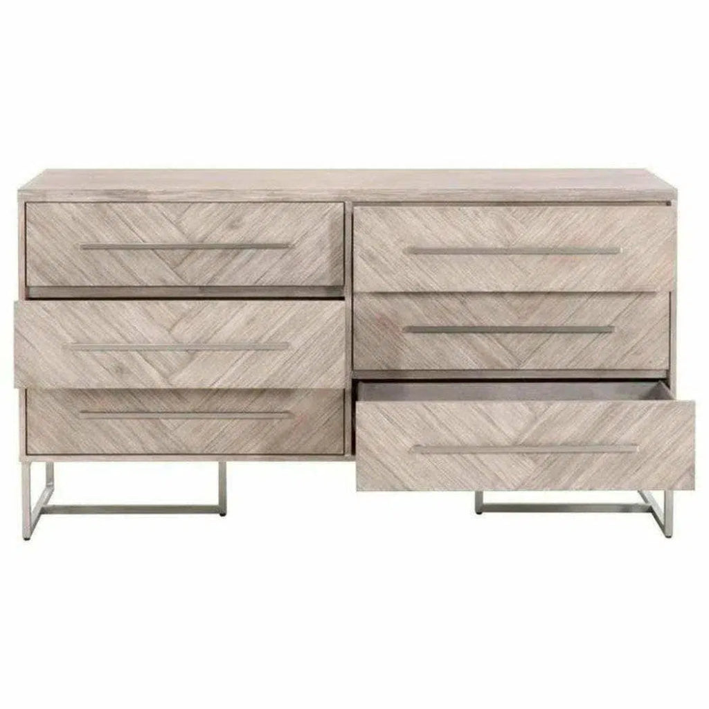 On Stand Mosaic 6 - Drawer Double Dresser - LOOMLAN - Essentials For Living - Dressers