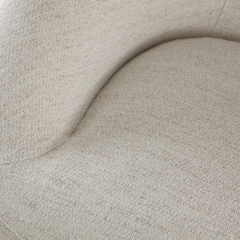 Opal Oat Fabric Swivel Contoured Arm Chair - LOOMLAN - Diamond Sofa - Club Chairs