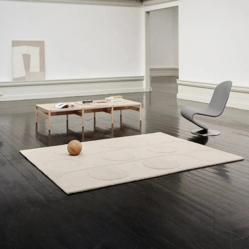 Orb Alliance White Wool Area Rug Design - LOOMLAN - Linie Design - Area Rugs