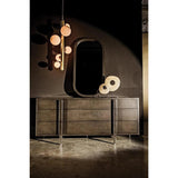 Orellana Metal Chandelier With Brass Finish - LOOMLAN - Noir - Chandeliers