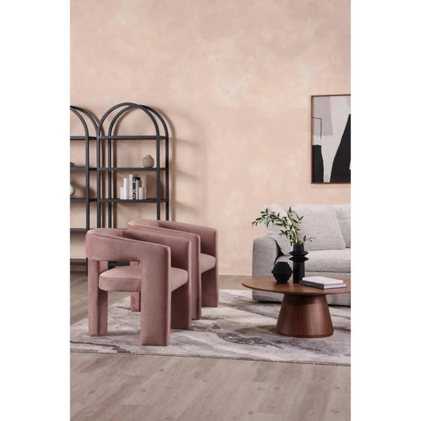 Otago Wood Brown Round Coffee Table - LOOMLAN - Moe's Home - Coffee Tables