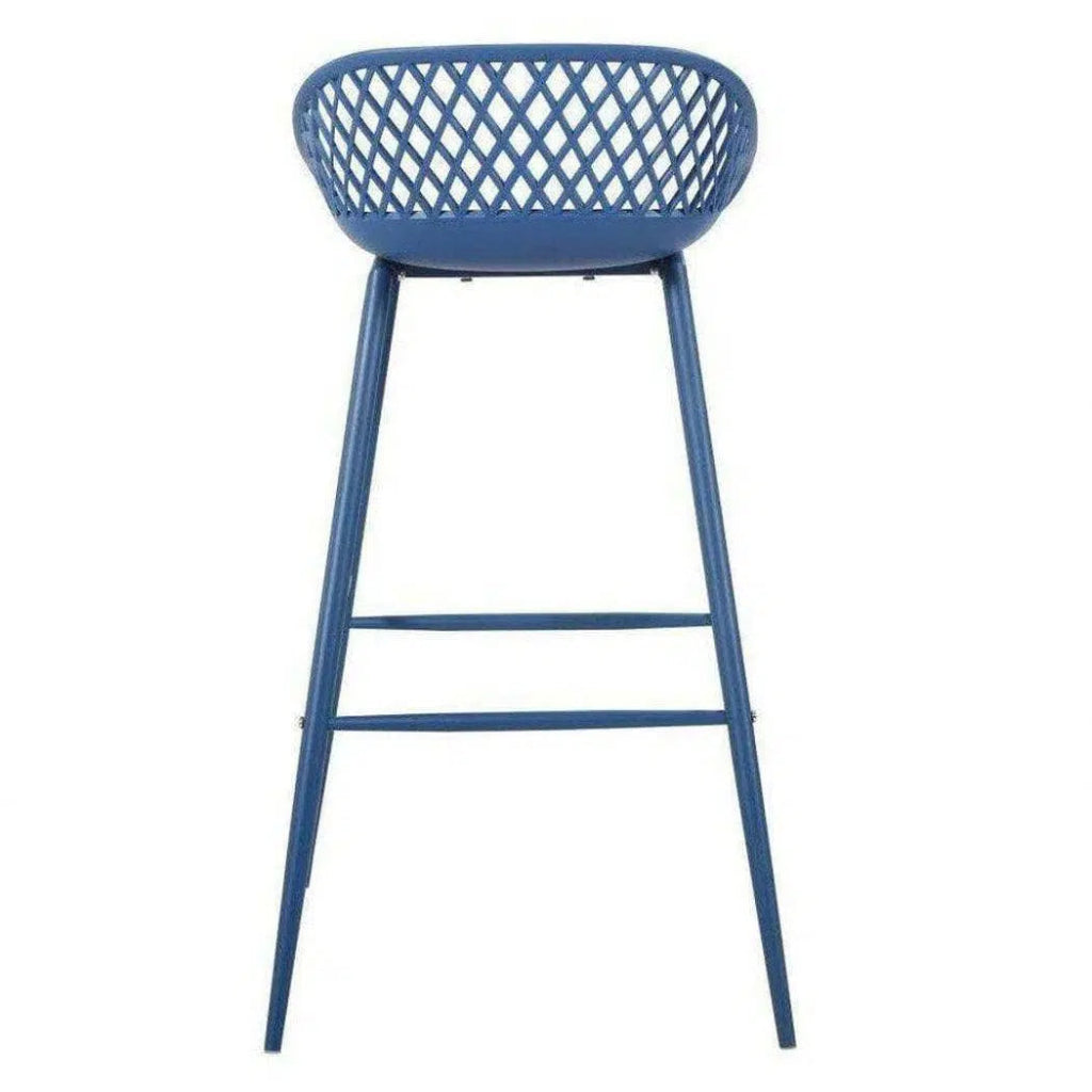 Outdoor Barstool Blue Set Black (Bar Height) - LOOMLAN - Moe's Home - Outdoor Bar Stools