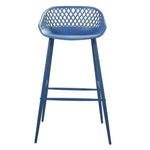 Outdoor Barstool Blue Set Black (Bar Height) - LOOMLAN - Moe's Home - Outdoor Bar Stools