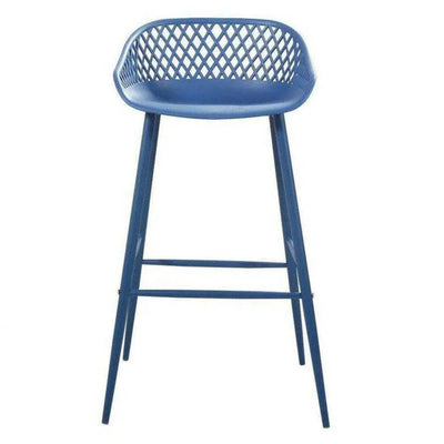 Outdoor Barstool Blue Set Black (Bar Height) - LOOMLAN - Moe's Home - Outdoor Bar Stools