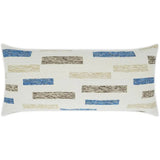 Outdoor Blockweave Lumbar Pillow - Blue - LOOMLAN - D.V. Kap - Outdoor Pillows