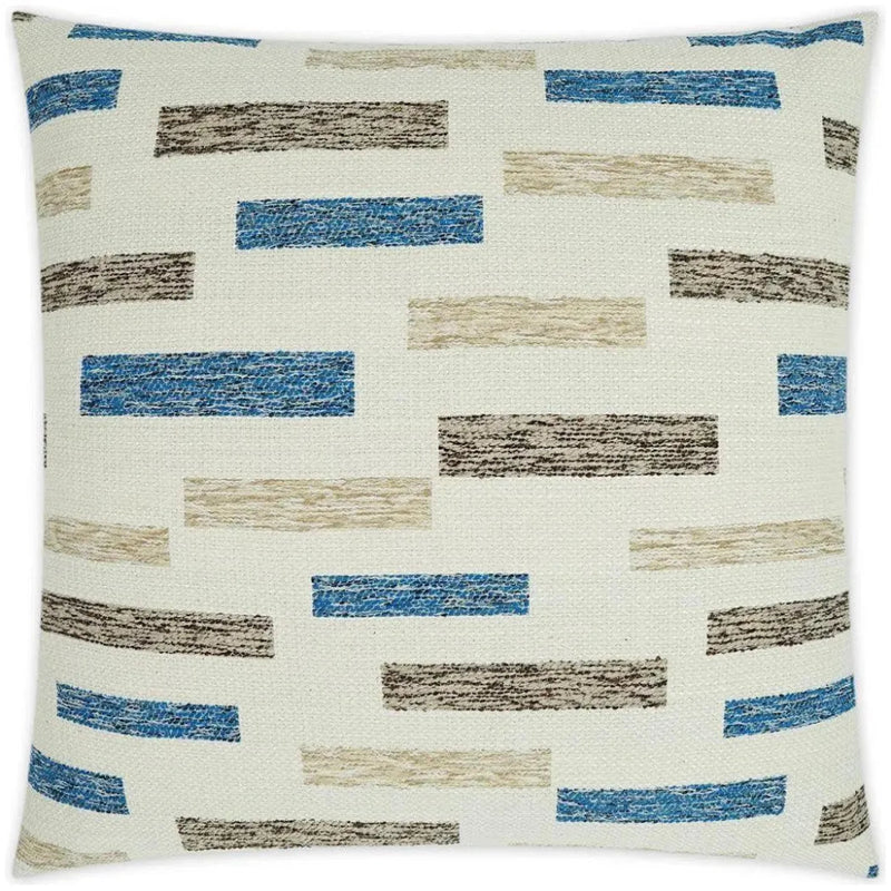 Outdoor Blockweave Pillow - Blue - LOOMLAN - D.V. Kap - Outdoor Pillows