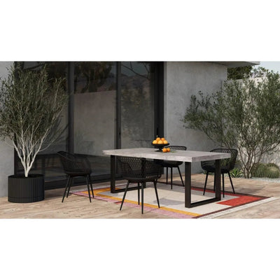 Outdoor Dining Table Large Grey - LOOMLAN - Moe's Home - Outdoor Dining Tables