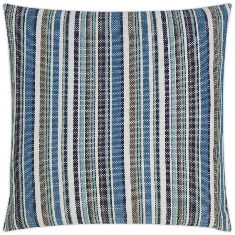 Outdoor Fancy Stripe Pillow - Navy - LOOMLAN - D.V. Kap - Outdoor Pillows