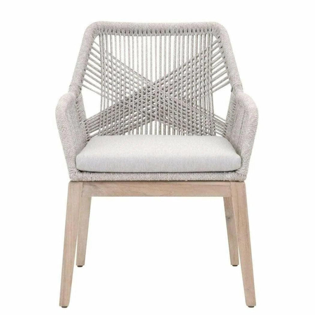 Outdoor Loom Rope Dining Arm Chair 2PC Rope - LOOMLAN - Essentials For Living - Outdoor Dining Chairs