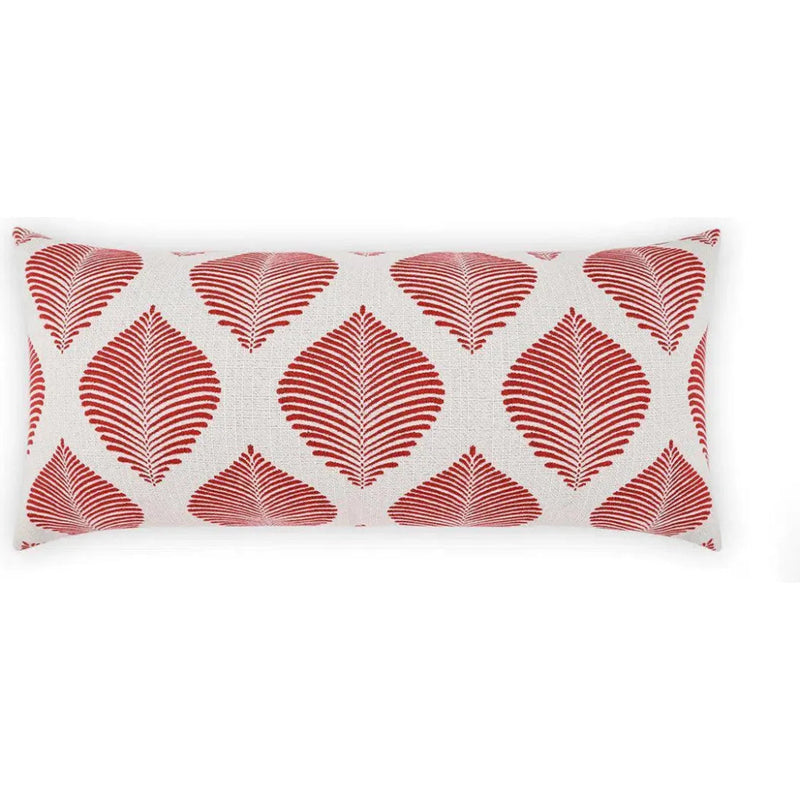 Outdoor Palmero Lumbar Pillow - Red - LOOMLAN - Outdoor Pillows