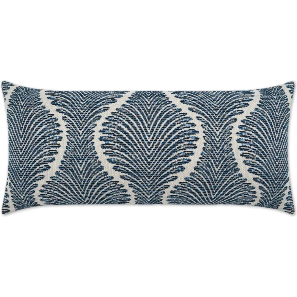 Outdoor Palmyra Lumbar Pillow - Navy - LOOMLAN - D.V. Kap - Outdoor Pillows