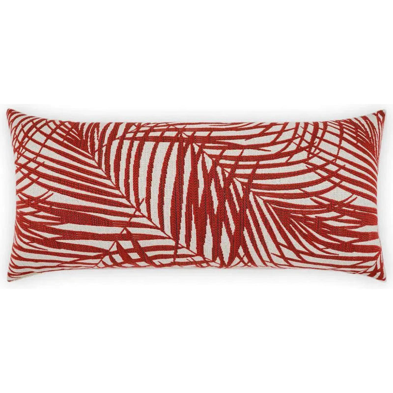 Outdoor Prudy Lumbar Pillow - Red - LOOMLAN - Outdoor Pillows