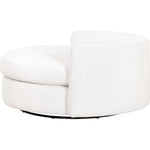 Oversized White Boucle Swivel Chair & A Half - LOOMLAN - Essentials For Living - Club Chairs