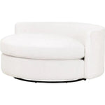 Oversized White Boucle Swivel Chair & A Half - LOOMLAN - Essentials For Living - Club Chairs