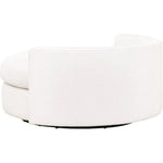 Oversized White Boucle Swivel Chair & A Half - LOOMLAN - Essentials For Living - Club Chairs