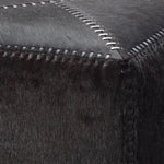 Ox Brown Square Leather Cowhide Ottoman - Small - LOOMLAN - Jamie Young - Ottomans