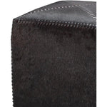 Ox Brown Square Leather Cowhide Ottoman - Small - LOOMLAN - Jamie Young - Ottomans