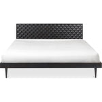 Pablo Solid Sheesham Black Wooden Bed Frame - LOOMLAN - Moe's Home - Beds