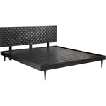 Pablo Solid Sheesham Black Wooden Bed Frame - LOOMLAN - Moe's Home - Beds