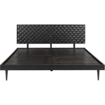 Pablo Solid Sheesham Black Wooden Bed Frame - LOOMLAN - Moe's Home - Beds