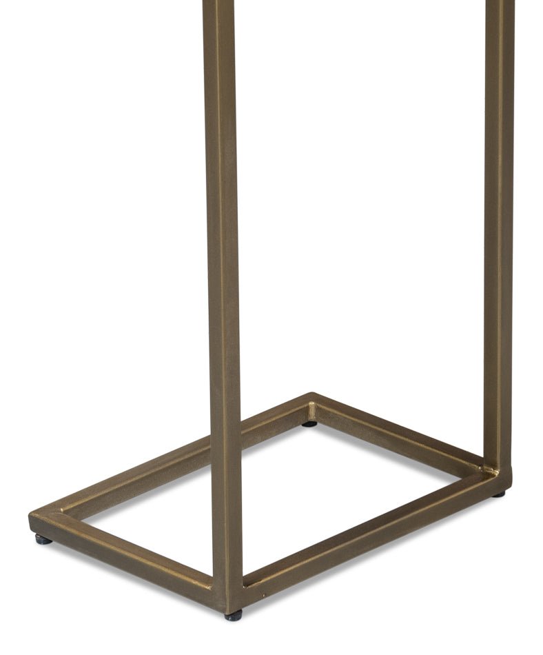 Pablon Iron Framed Rectangular End Table - LOOMLAN - Sarreid - Side Tables