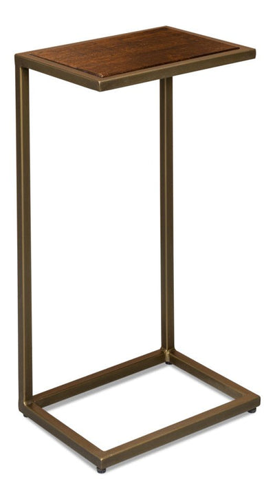 Pablon Iron Framed Rectangular End Table - LOOMLAN - Sarreid - Side Tables