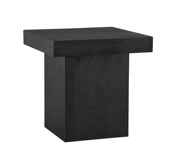 Padula Matte Black Square End Table - LOOMLAN - Bassett Mirror - Side Tables