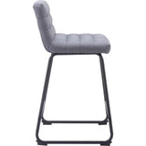 Pago Counter Stool (Set of 2) Gray - LOOMLAN - Zuo Modern - Counter Stools