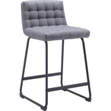 Pago Counter Stool (Set of 2) Gray - LOOMLAN - Zuo Modern - Counter Stools