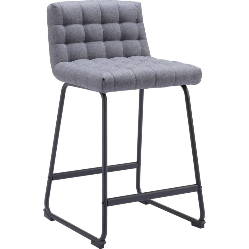 Pago Counter Stool (Set of 2) Gray - LOOMLAN - Zuo Modern - Counter Stools