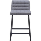 Pago Counter Stool (Set of 2) Gray - LOOMLAN - Zuo Modern - Counter Stools