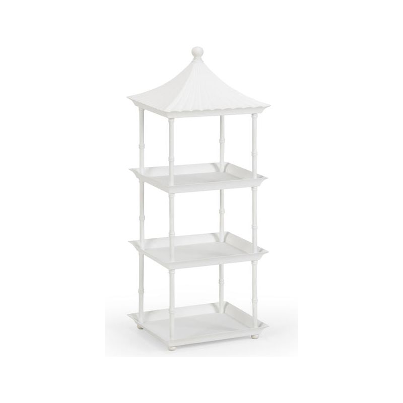 Pagoda Elegance White Shelf - LOOMLAN - Chelsea House - Etageres